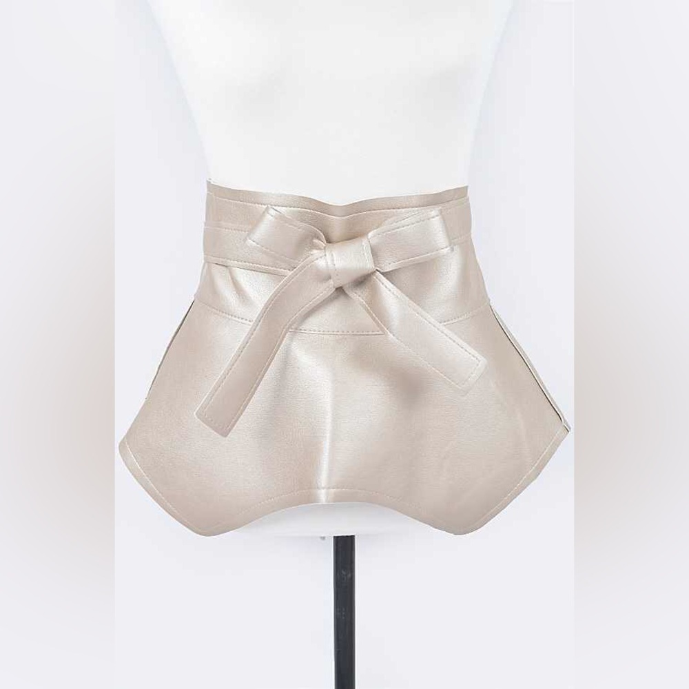 Vegan Leather Wrap Statement Belt